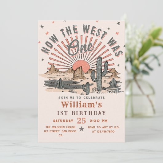 Hoe het Westen was Een Westerne Cowboy Verjaardag Kaart (Staand voorkant)