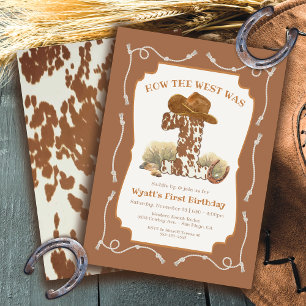 Hoe het westen was One Cowboy Birthday Party Kaart