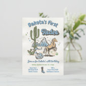 Hoe het Westen was One Cowboy Verjaardag Boy Blue Kaart (Staand voorkant)