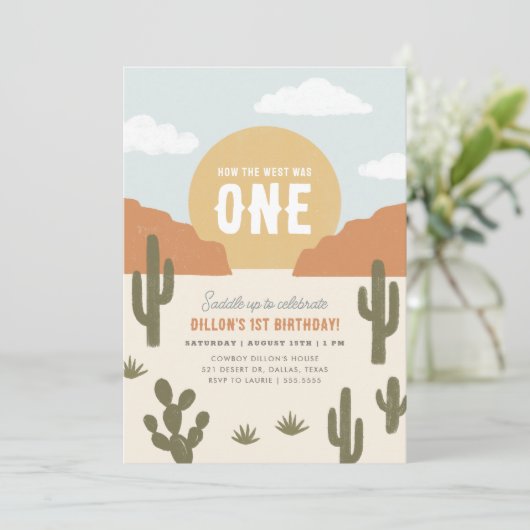 Hoe het Westen was One Cowboy Verjaardag Kaart (Staand voorkant)
