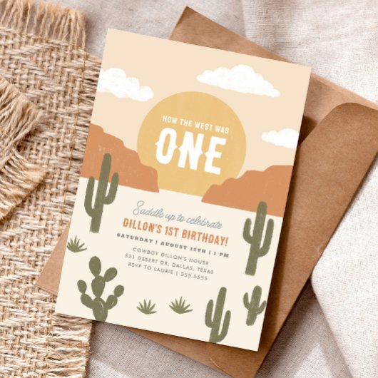 Hoe het Westen was One Cowboy Verjaardag Kaart
