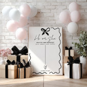 Hoe hij of zij gender onthult welkom Baby shower Poster