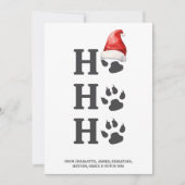 Hoe Ho Christmas Dog Paw gepersonaliseerd Feestdagenkaart (Voorkant)