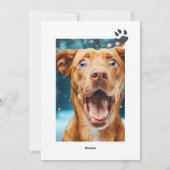 Hoe Ho Christmas Dog Paw gepersonaliseerd Feestdagenkaart (Achterkant)