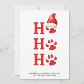 Hoe Ho Christmas Dog Paw gepersonaliseerd Feestdagenkaart (Voorkant)