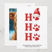 Hoe Ho Christmas Dog Paw gepersonaliseerd Feestdagenkaart (Voorkant / Achterkant)