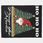 Hoe Ho Kerst Gnoom Giet de Merlot Fleece Deken (Voorkant (Horizontaal))