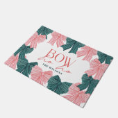 Hoe Ho Red & Green Bows Kerstvakantie Deurmat (Schuin)