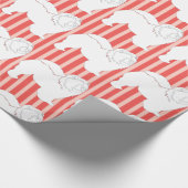 Hoe-hoe-hoe-omwikkelt papier witte silhouette stre (Hoek)