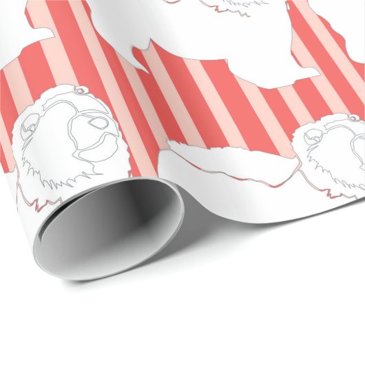 Hoe-hoe-hoe-omwikkelt papier witte silhouette stre (Rol Hoek)