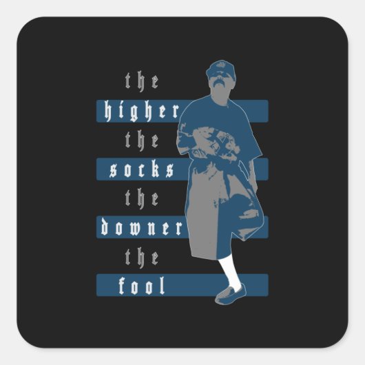 Hoe hoger de contactdoos, hoe donkerder de pool -  vierkante sticker (Voorkant)