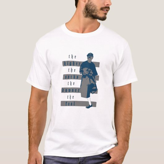 Hoe hoger de sokken, hoe donkerder de vacht - wit t-shirt (Voorkant)