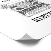 Hoe hoger we SOAR filosofie citeren NIETZSCHE Poster (Hoek)