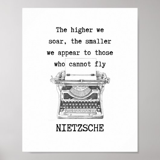Hoe hoger we SOAR filosofie citeren NIETZSCHE Poster (Voorkant)