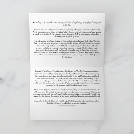 Hoe Honden St. Patrick geïnspireerd hebben Kaart (Binnen)