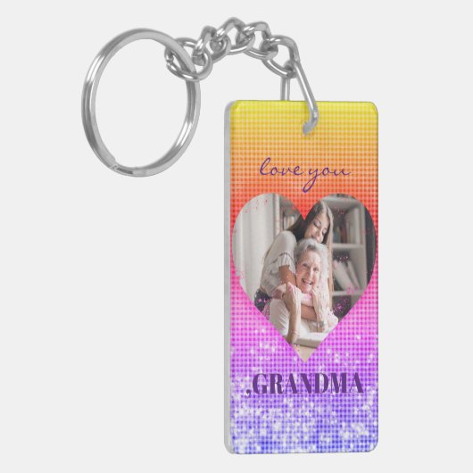 HOE HOORT U VAN GRANDMA DOUANE FOTO HOLOGRAPHY SLEUTELHANGER (Voorkant Links)