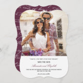 Hoe hou ik van het poëzie Romantic  script Save The Date (Voorkant / Achterkant)