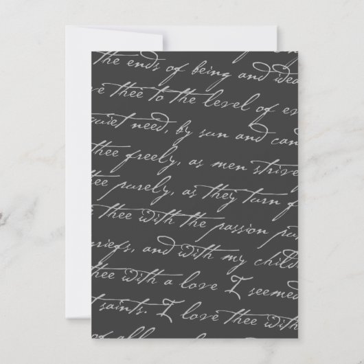 Hoe hou ik van het poëzie Romantic  script Save The Date (Achterkant)