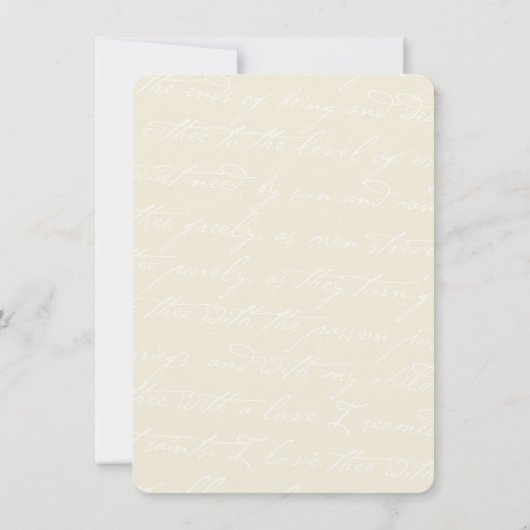 Hoe hou ik van het poëzie Romantic  script Save The Date (Achterkant)