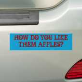 Hoe hou je van appels? Bumpersticker (Op auto)
