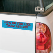 Hoe hou je van appels? Bumpersticker (Op Truck)