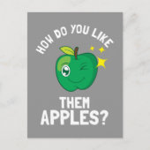 Hoe hou je van hun appels? briefkaart (Voorkant)