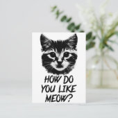 Hoe hou je van meow? briefkaart (Staand voorkant)