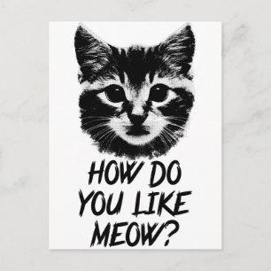Hoe hou je van meow? briefkaart