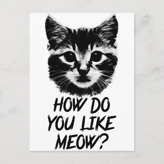 Hoe hou je van meow? briefkaart (Voorkant)