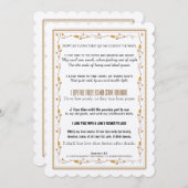 Hoe houd ik van je? Typografie Poëzie Bruiloft Kaart (Voorkant / Achterkant)