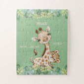 Hoe houden we van Giraffe Cheetah Kinder Legpuzzel (Verticaal)
