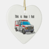 Hoe ik ambulance rijd keramisch ornament (Rechts)