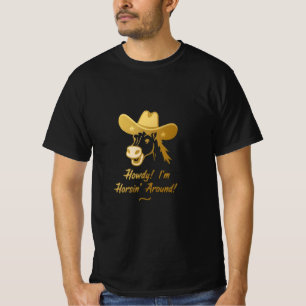 Hoe! Ik ben aan het paardrijden – Grappige Paard C T-shirt