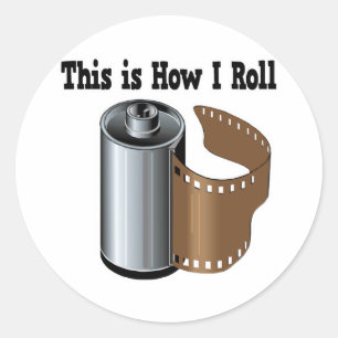 Hoe ik camera film rol ronde sticker