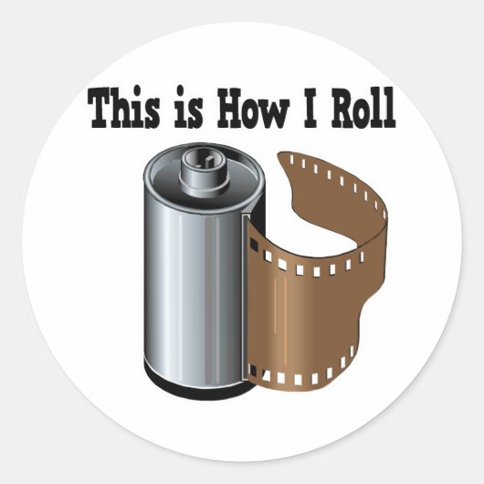 Hoe ik camera film rol ronde sticker (Voorkant)