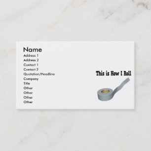 Hoe ik de tapes van de Duct wrijf Visitekaartje