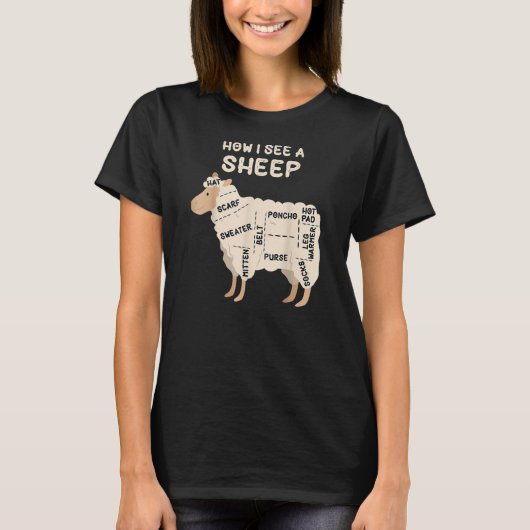 Hoe ik een schaap met schimmels zie, Lover Yarn Wo T-shirt (Voorkant)