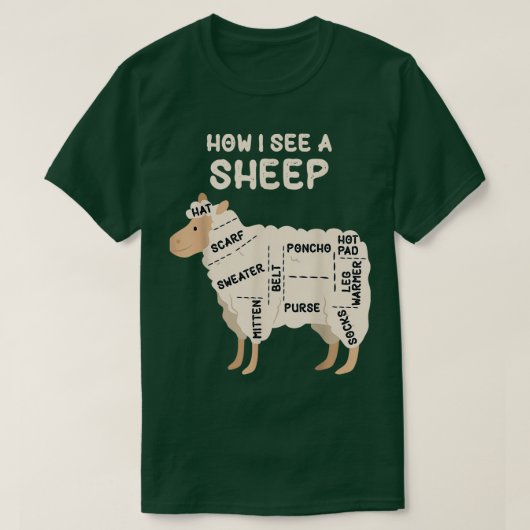 Hoe ik een schaap met schimmels zie, Lover Yarn Wo T-shirt (Design voorkant)