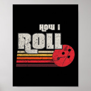 Hoe ik Funny Graphic Bowling Strikes League Te Rol Poster