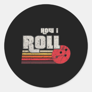 Hoe ik Funny Graphic Bowling Strikes League Te Rol Ronde Sticker
