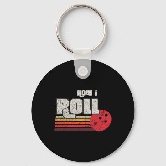 Hoe ik Funny Graphic Bowling Strikes League Te Rol Sleutelhanger (Voorkant)