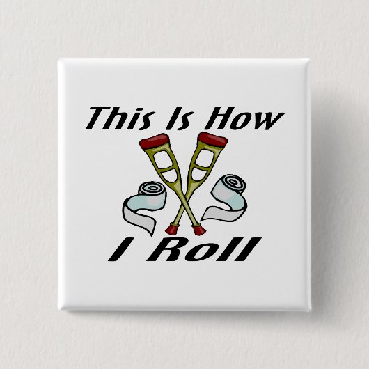 Hoe ik gewond word vierkante button 5,1 cm (Voorkant)