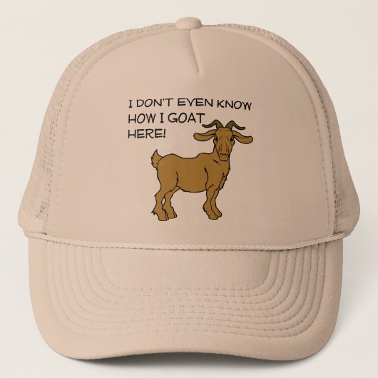 Hoe ik hier geiten grappige bal cap hoed trucker pet (Voorkant)