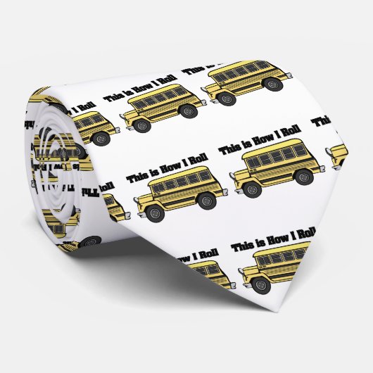 Hoe ik kan draaien (schoolbus) stropdas (Opgerold)