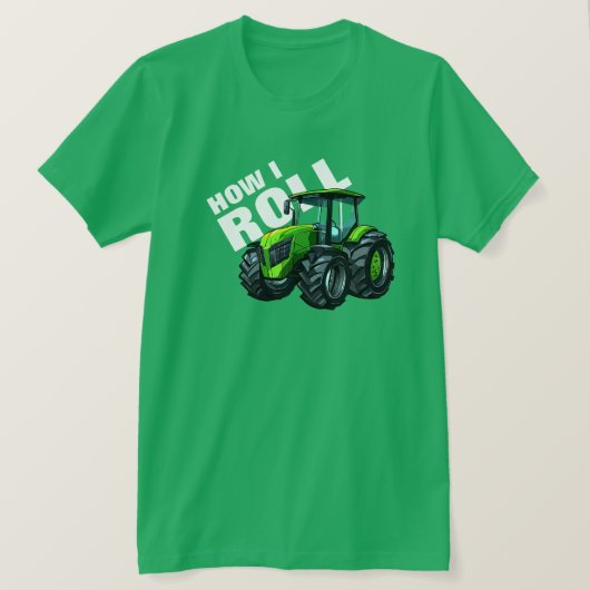 "Hoe ik loop" met de Green Boerderij Tractor T-shirt (Design voorkant)