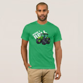 "Hoe ik loop" met de Green Boerderij Tractor T-shirt (Voorkant volledig)