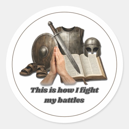 Hoe ik mijn gevechten voer ronde sticker (Voorkant)