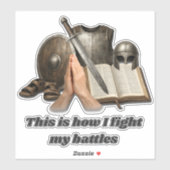 Hoe ik mijn gevechten voer sticker (Vel)