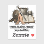 Hoe ik mijn gevechten voer sticker (Vel)