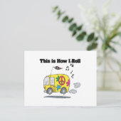 Hoe ik Rijd (Hippie Busje) Briefkaart (Staand voorkant)